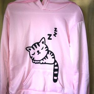 Pink Sleepy Kitty Hoodie